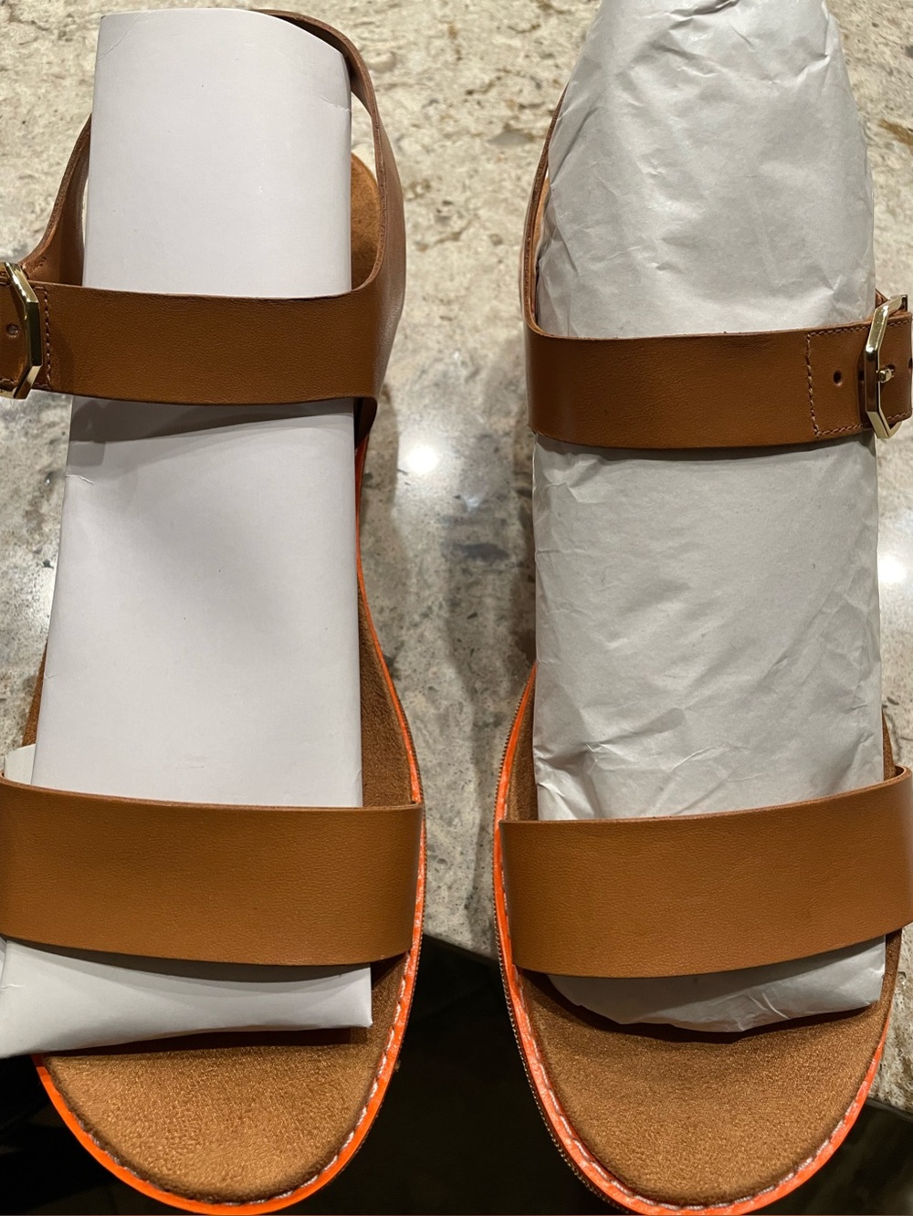 Women's Cole HaanTan Double-Strap Buckle Sandals - Classic Casual Style Size 9